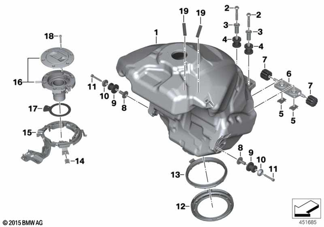 7129907377 - Fuel Supply: Fillister-Head Screw - M8X50-8.8-ZNNIV for BMW-Motorrad Image