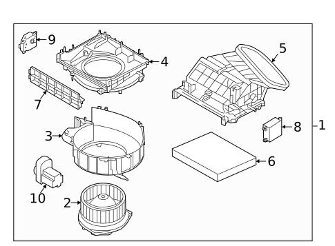 Blower Motor & Fan for 2024 INFINITI QX55 #0