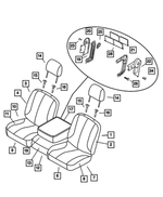 1FN231D5AA - Interior Trim: Front Seat Back for Dodge: Ram 1500, Ram 2500, Ram 3500 Image