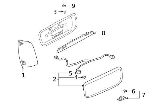 High Mounted Stop Lamp for 2004 Cadillac DeVille #0