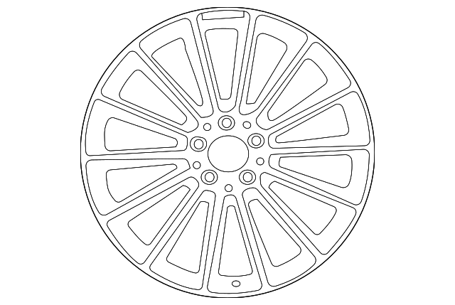 Genuine OEM Wheel Alloy 21 AMG multi-spoke - Black - 10 x 21 | 167