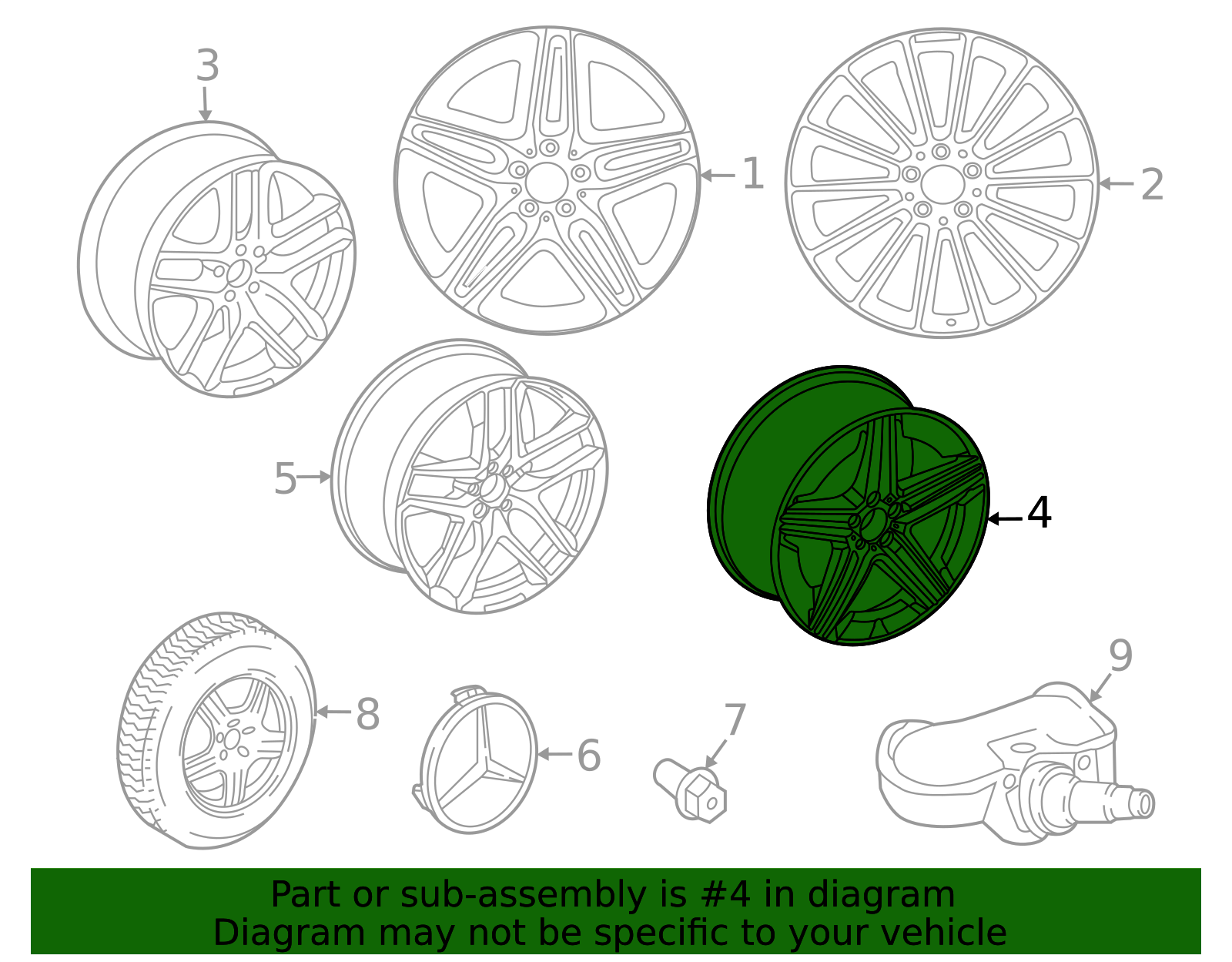 Genuine OEM Amg 5-Twin-Spoke Wheel, 10 J X 21 Et 54 | 167-401-44