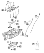 68291413AA - Engine: Engine Oil Indicator Tube for Mopar Image