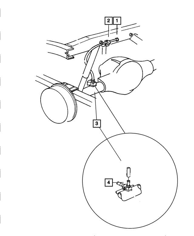 « 6016024 – Rear Axle : Tube D`aération Agrafe, Supérieur pour Mopar Image »