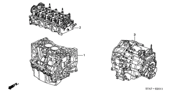 Engine Assy. - Transmission Assy. for 2002 Acura RSX #0