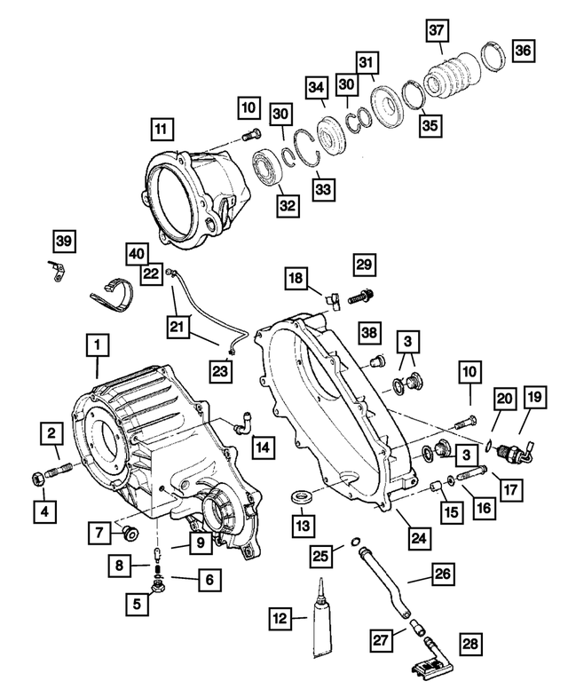 5072315AA - Transfer Case Model 242 [DHP]: Transfer Front Case for Mopar Image