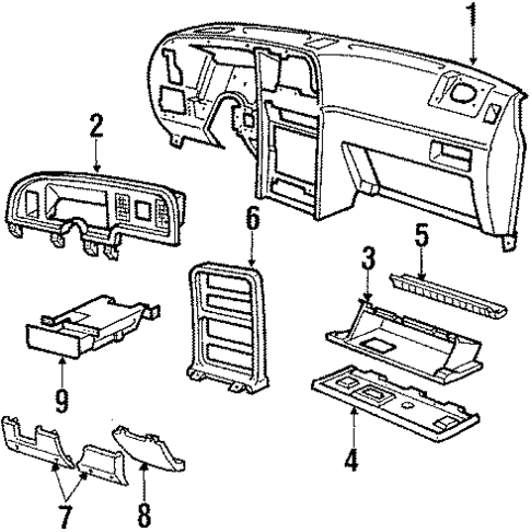 Instrument Panel for 1987 Mercury Cougar #0