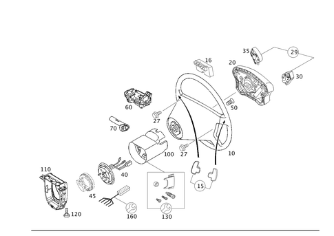Steering Wheel and Steering Wheel Lock for 2003 Mercedes-Benz C32 AMG #0