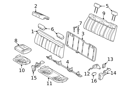 Rear Seat Components for 2010 Ford F-150 #2