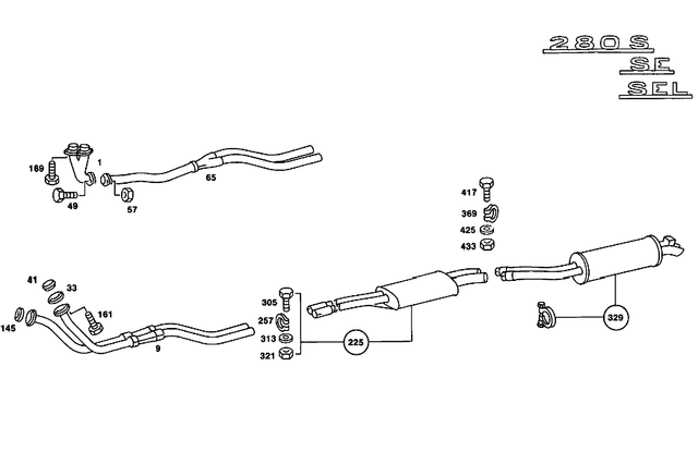 1164904419 - : Exhaust Pipe for Mercedes-Benz: 450SE, 450SEL Image