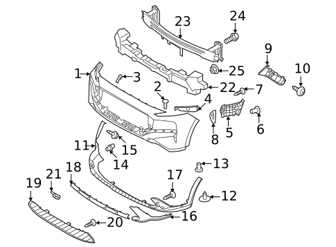 Bumper & Components - Front for 2022 Hyundai Santa Fe #0
