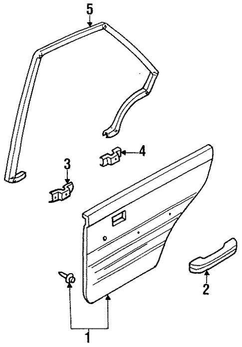 Interior Trim - Rear Door for 1988 Nissan Sentra #1