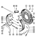 5015341AA - Service Brakes: Brake Backing Plate, Left for Dodge: Ram 2500, Ram 3500 Image