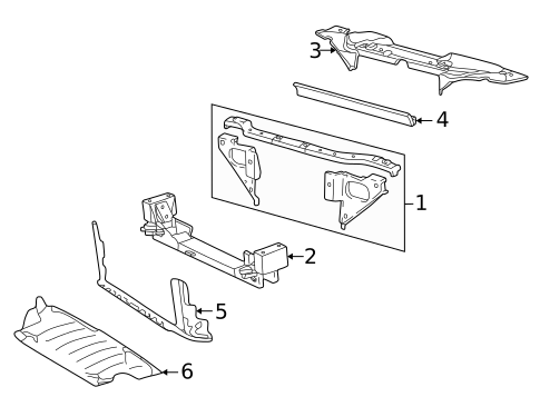 Radiator Support for 2000 Lincoln LS #0