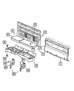 5GP18WL5AF - Interior Trim: Cab Back Panel Bolster for Mopar Image image
