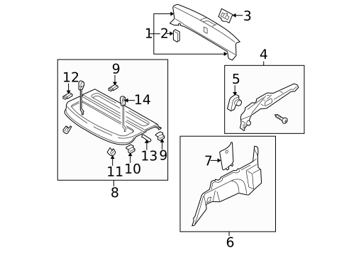 Interior Trim - Rear Body for 2005 Mazda 6 #0