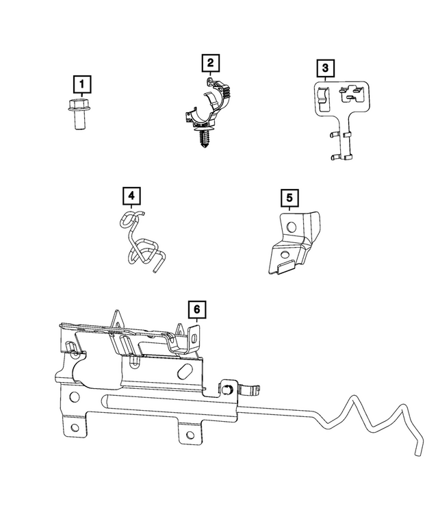 68678362AA - Electrical: Oxygen Sensor Bracket for Mopar Image