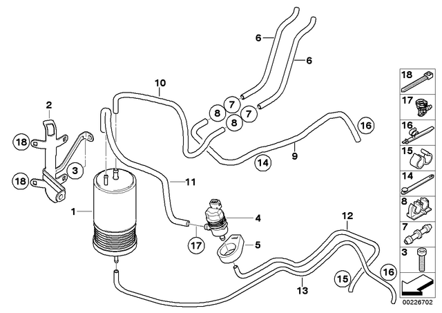 16137683586 - : Bracket Activated Carbon Container for BMW-Motorrad Image