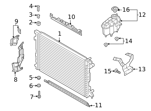 Radiator & Components for 2025 Audi A4 allroad #0