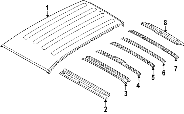 67182R6000 - : Roof Bow for Hyundai Image