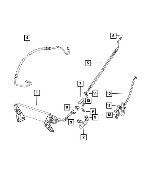 Power Steering Hoses for 2018 Ram 3500 #1