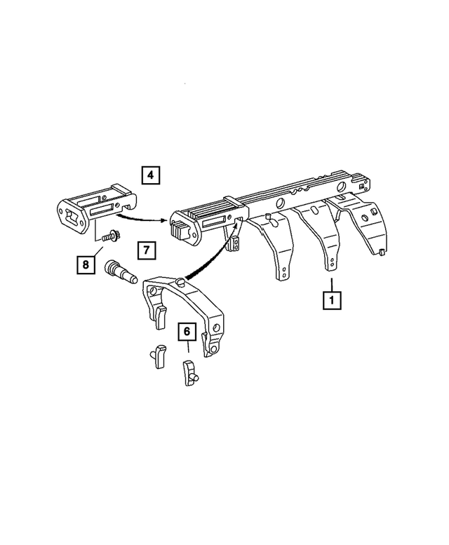 68001748AA - Mercedes Benz Manual Transmission 6 Speed: Shift Rail Guide Plate, Front for Mopar Image
