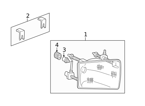 Headlamp Components for 2004 Ford Excursion #0