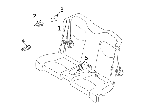 Rear Seat Belts for 2010 INFINITI G37 #0