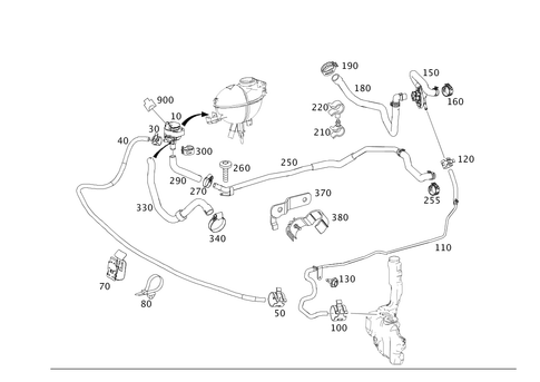 Heating Water Line for 2011 Mercedes-Benz C 300 #0