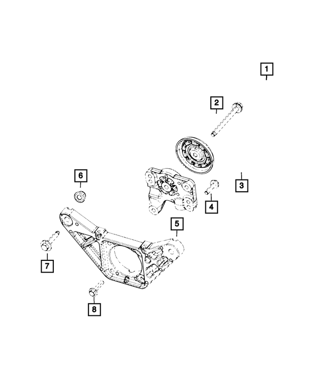 68297684AB - Differential and Drive Line: Differential Bracket for Mopar Image