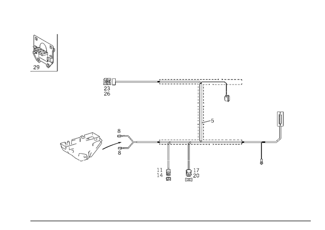 2025408107 - Electrical System: Wiring Harness for Mercedes-Benz: C280, C43 AMG Image image