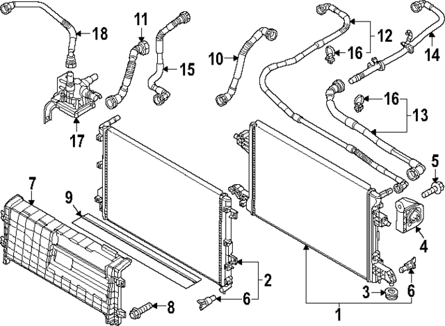 254L5AO000 - : Upper Hose for Kia Image