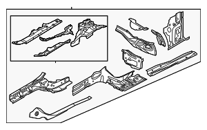 4G0805115TB - Body: Frame Side Member Assembly for Audi Image