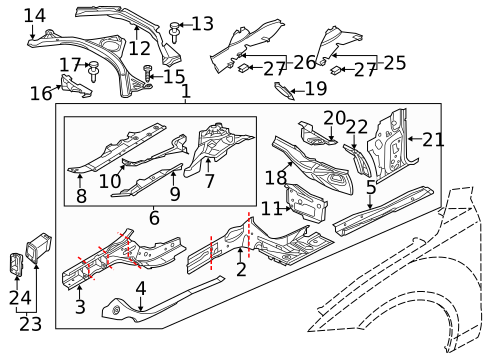 Structural Components & Rails for 2014 Audi RS7 #0