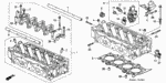 12100PLE000 - Engine: CYLINDER HEAD ASSY. for Honda Image