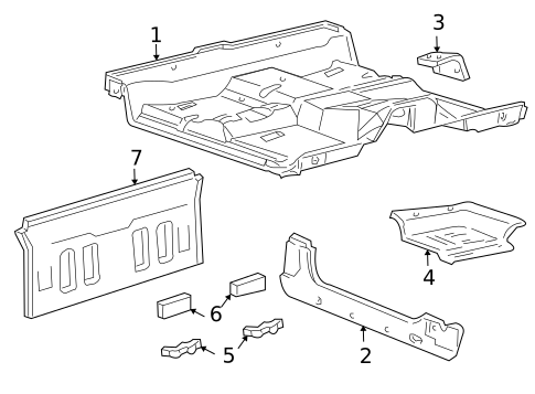 Back Panel for 2001 Ford F-150 #1