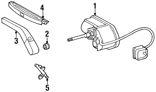 1248200744 - Electrical: Wiper Arm for Mercedes-Benz Image