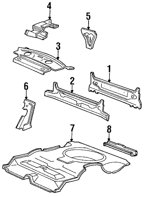 Rear Upper Body for 1996 Lincoln Continental #0