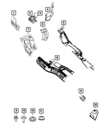 55399273AE - Exhaust: Brake &amp; Fuel Line Shield for Mopar Image