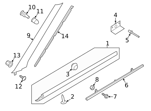 Exterior Trim - Pillars for 2012 Land Rover Range Rover Evoque #1