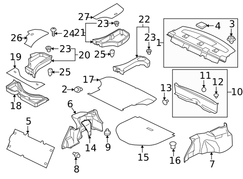 Interior Trim - Rear Body for 2025 Mitsubishi Outlander Sport #4