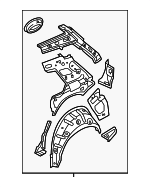 5G3809603 - Body: Inner Side Panel for Volkswagen Image