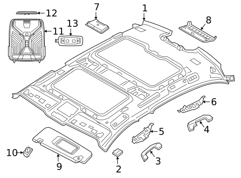 Interior Trim - Roof for 2021 BMW 750i xDrive #0