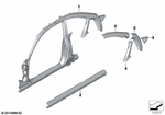 41007342105 - Bodywork: Side Frame, Center Left for BMW Image