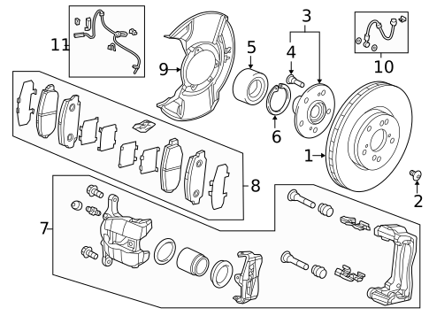 Disc Pads & Brake Shoes for 2016 Acura RDX #0