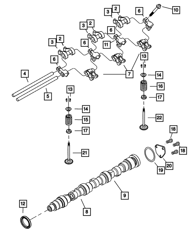 « 6502847 – Engine 3.5L Six Cylinder : Tête Hexagonale Boulon Et Rondelle, Montage pour Mopar Image »
