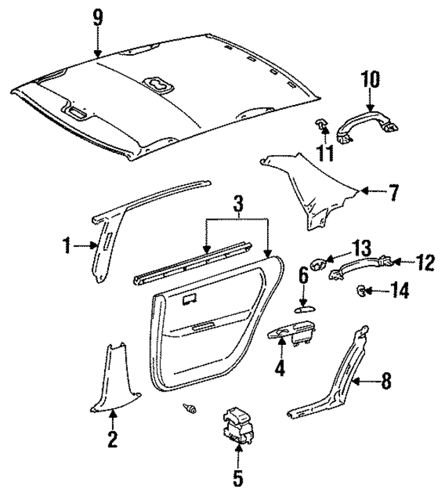 624803304022 - : Upper Quarter Trim for Lexus Image