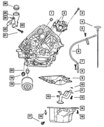 6100932 - Engine 3.7L Six Cylinder: Hex Bolt, Mounting for Mopar Image