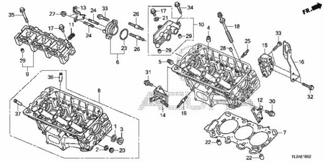 Rear Cylinder Head (V6) for 2014 Acura TSX #0