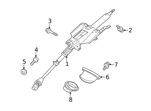 Steering Column Components for 2008 Mitsubishi Lancer #0